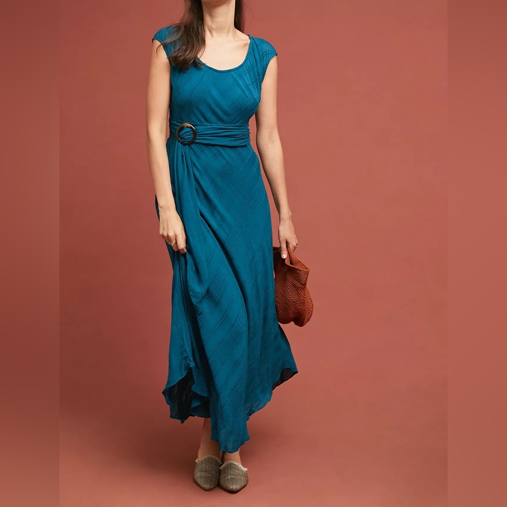 Moulinette Soeurs Teal Maxi Dress